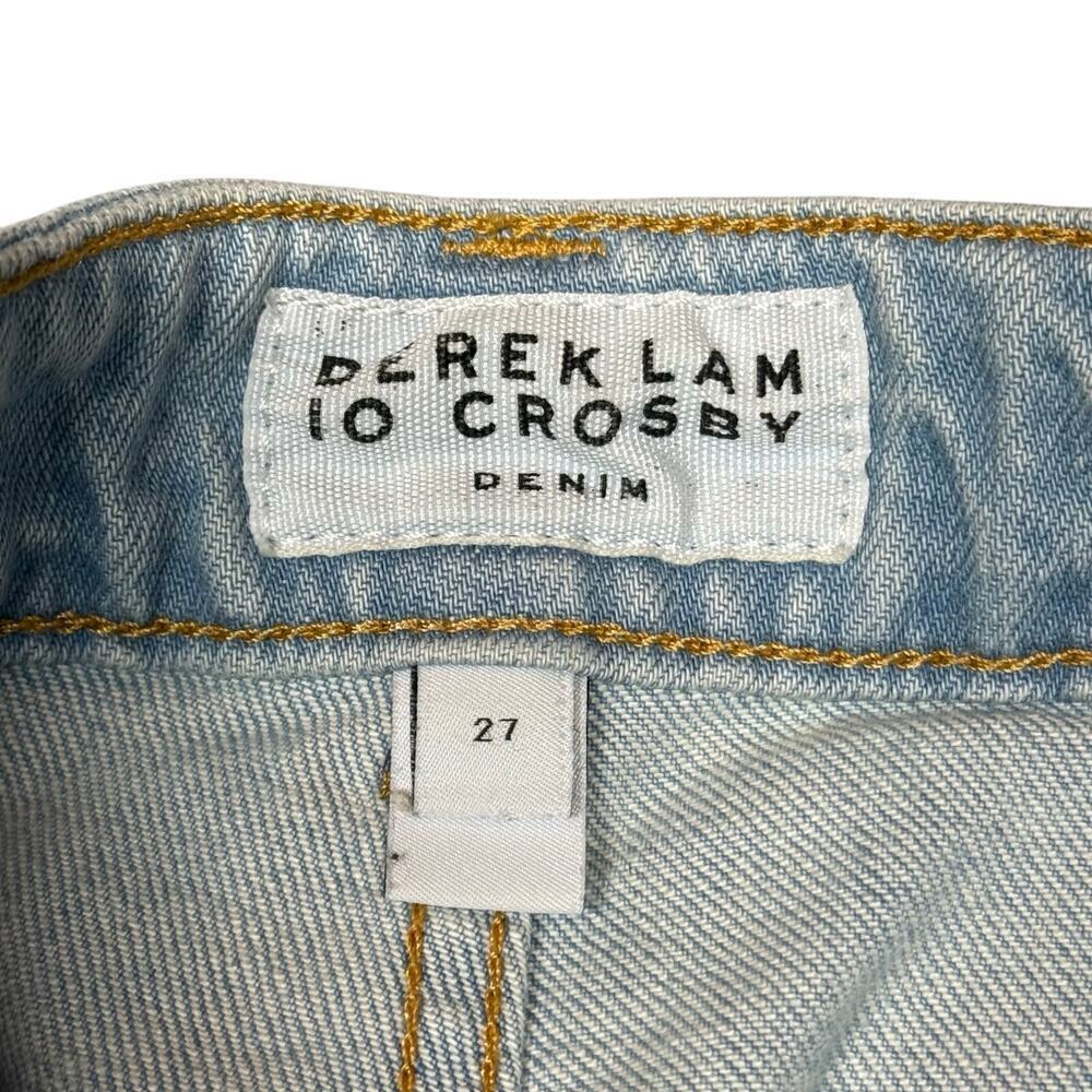 Derek Lam 10 Crosby Light Wash Zuri Cropped Wide Leg Pant Size 27 - Picture 8 of 11